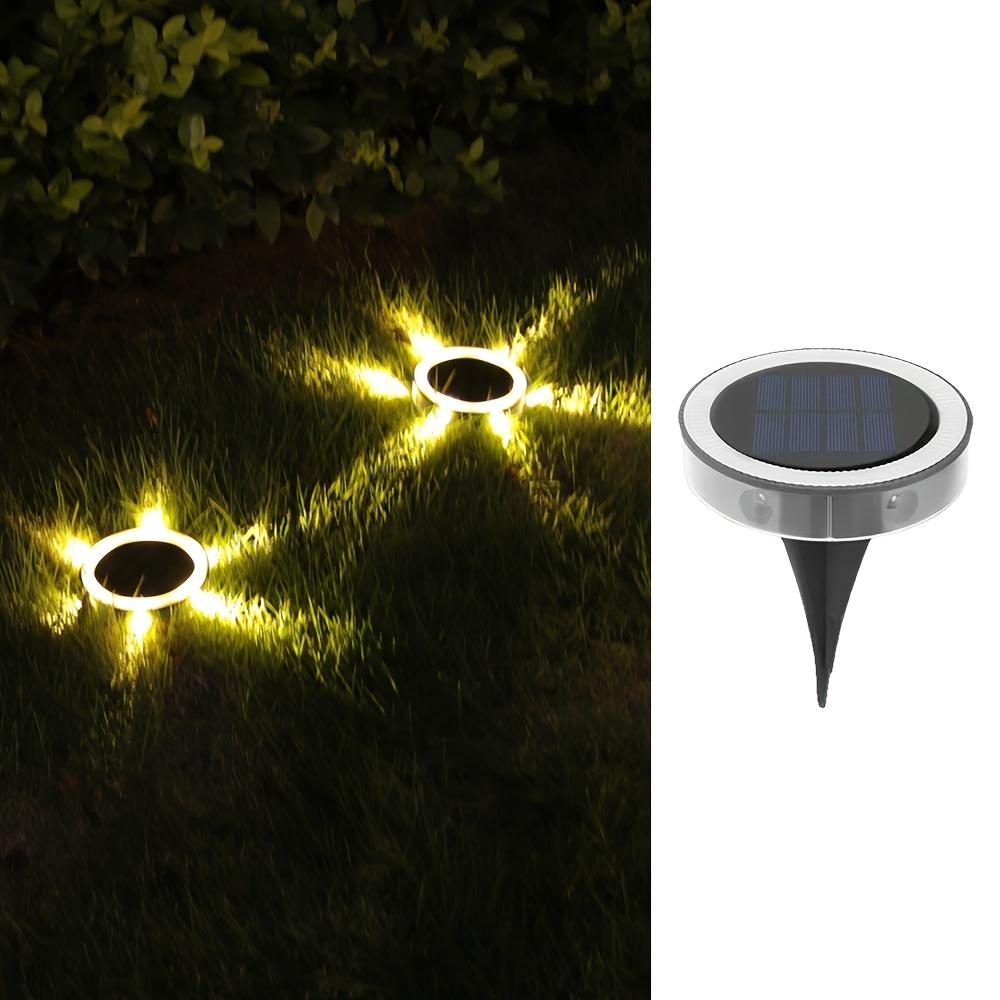1/2/4pcs 6LEDS Solar Ground Lights-Upgraded Solar Outdoor Lights Brightness Automatic Adjustment Camping Decorative Lights