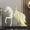 Luxury Equestrian Character Art Sculpture Modern Home Decor For Living Room TV Cabinet Office Desk Study Entrance Ornament
