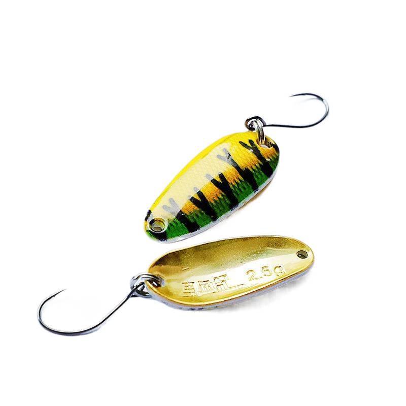 Lu Ya 3D Forellen-Paillettenköder-Set mit goldenem Einzelhaken