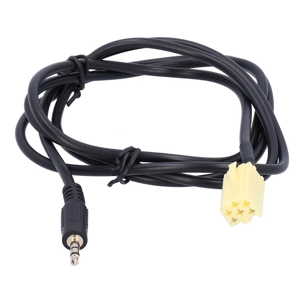 59.1in 6Pin AUX IN Cable Audio Input Adapter 3.5mm Jack Replacement for Fiat Grande Punto