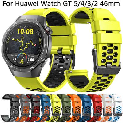 Huawei Watch GT 5/4/3/2 Pro 46mm için 22mm Kayış Huawei GT5/GT4/GT3/GT2 Pro 46mm için Silikon Bant Bileklik Saat Kayışı Correa