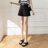 Women's High Waist Slimming Wool A-line Pleated Shorts - Autumn/Winter 2024 Collection