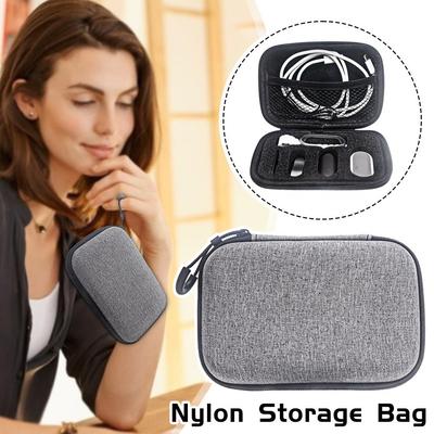 For Plaud NotePin AI Nylon Storage Bag Wearable Voice Storage Storage Earphone Recorder Anti-fa J5J8