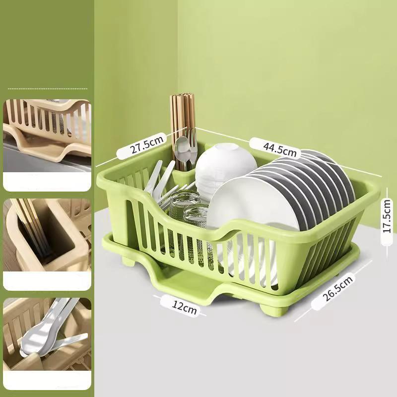 Kitchen Drainage Rack Drainer Board Countertop Utensils Plates Chopsticks Bowls Spoons Storage Dish Drying Rack