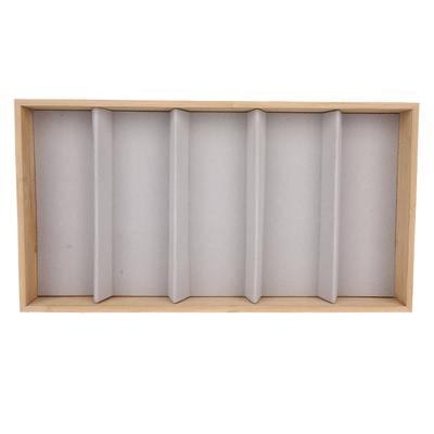 5 Grids Glasses Storage Box Wooden Protection Sunglasses Display Case Jewelry OrganizerGray