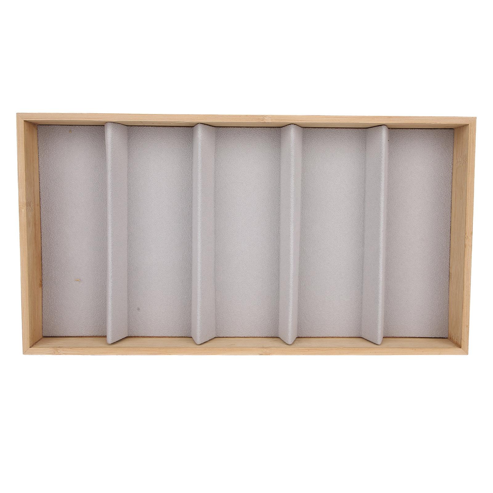 

5 ячеек ящик для хранения очков деревянный защитный кейс для солнцезащитных очков ювелирный органайзер бежевый серый