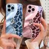 Spotted Snake Pink For IPhone 16 Pro Max 15 Pro 14 13 12 Mini 11 XS Max XR 7 8 Plu SE 2022 Tempered Glass Phone Case