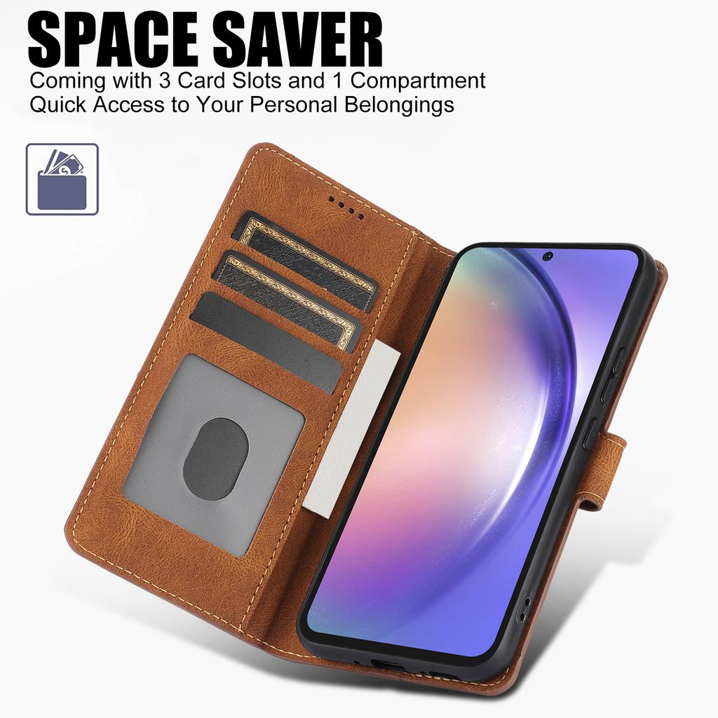 For Samsung Galaxy A17 5G / A17 4G / A26 5G Case PU Leather Phone Cover with Wallet Stand