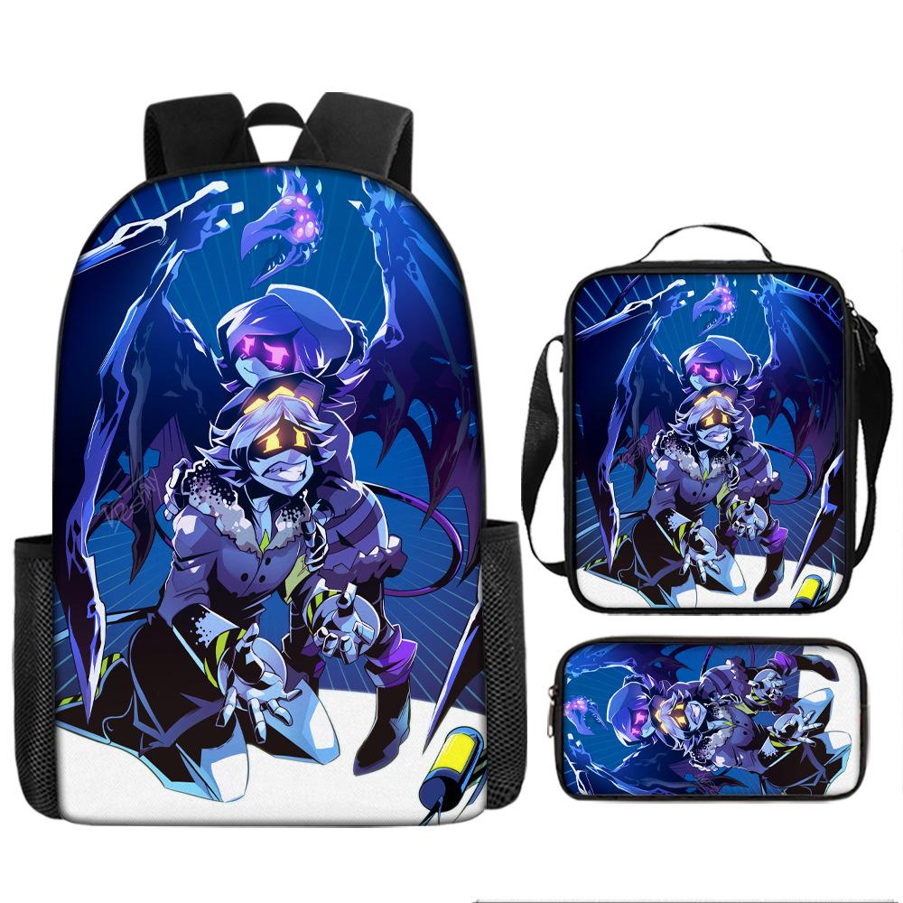 Inorganic Killer Children's School Bag Backpack Murder Drones Elementary School Cartoon Backpack Three-piece Set