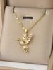 Stainless Steel Bird & Rhinestone Decor Necklace For Women, Holiday Gift