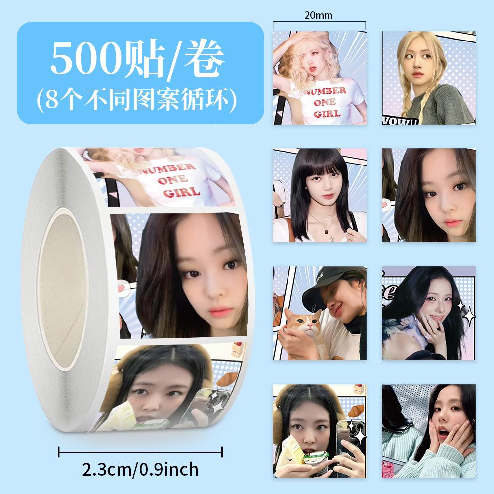Skzoo Idol Roll Stickers 500 Pcs Adhesive Labels For DIY Journal Scrapbook Phone Case Polaroid Decoration Fans