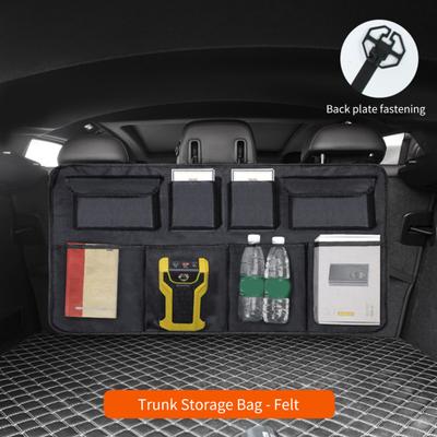 Seat Storage Bag Multiple Storage Compartment Multi-Pocket Easy To Install Wear-resistant Fine Stitching Space-saving Stain-proof Car Backseat Storage