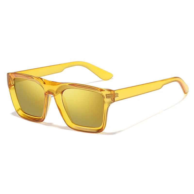 

TR90 Polarized Designer blue square transparent frame sunglasses Luxe lightweight feel Must-have shades for versatile styling As Picture