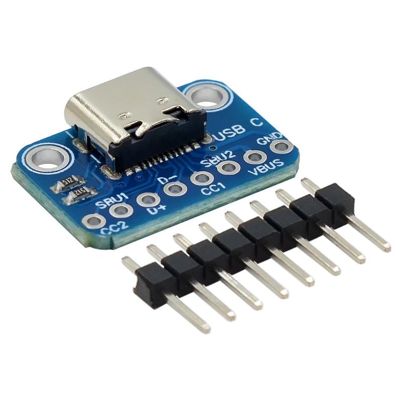 1 Set Usb3.1 16P To 2.54 High Current Power Adapter Board Module Type-C Female Test Board For Arduino