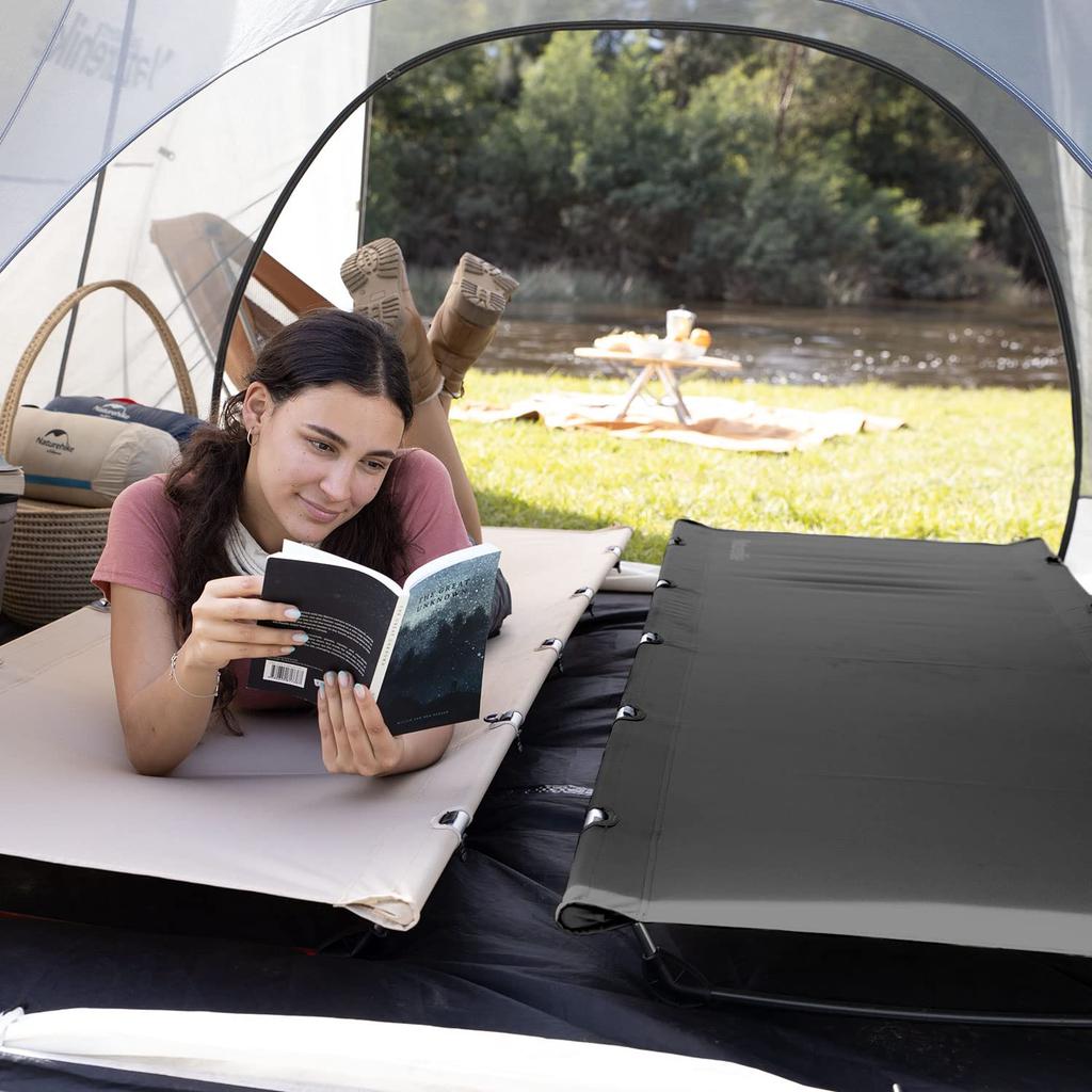 Naturehike Official Shop Outdoor Cot Foldable Ultra Load Capacity Easy to 7075 Aviation Easy to For Disaster Outdoor Storage Bag Included Bed, Cot,