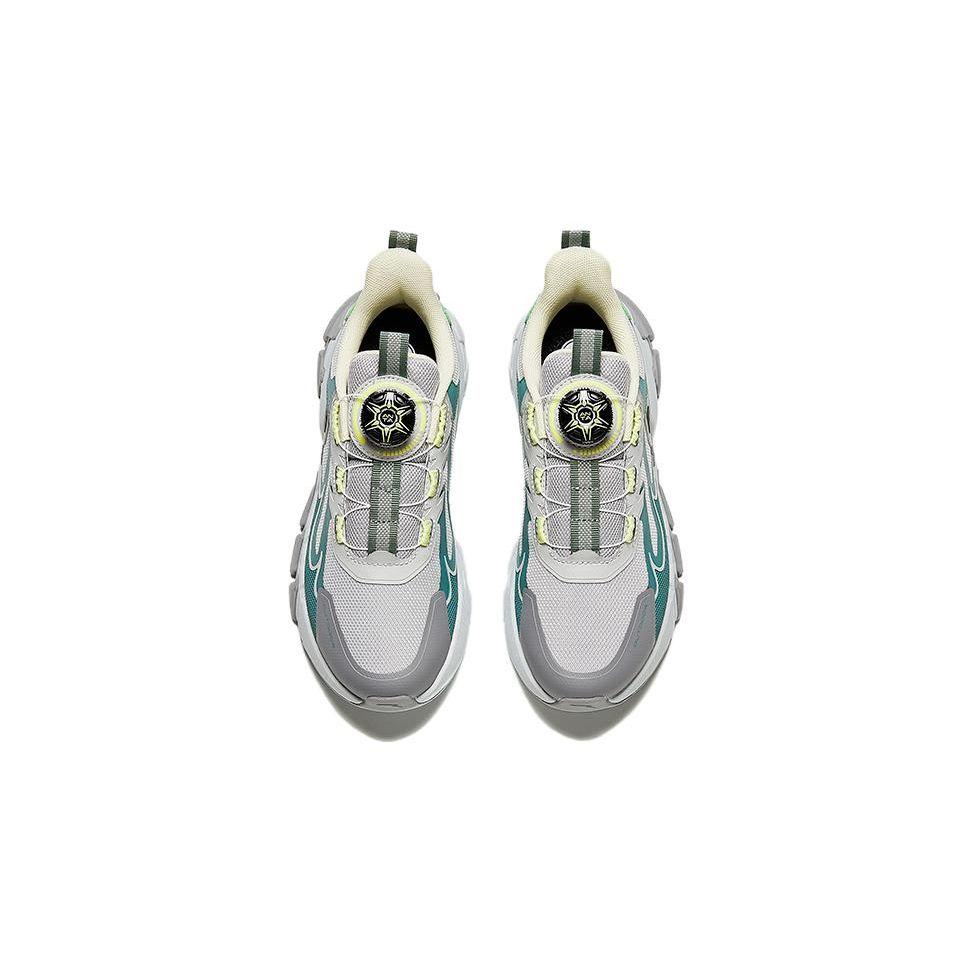 Anta Comfortable Versatile Trendy Shock Absorbing Wear Resistant Kids Casual Shoes Kids Casual Shoes Gray Green A312418861-1