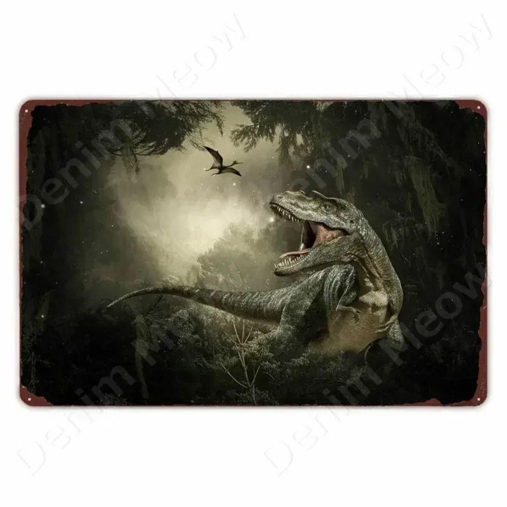 Dinosaur Retro Metal Tin Sign Wall Decor 20x30cm