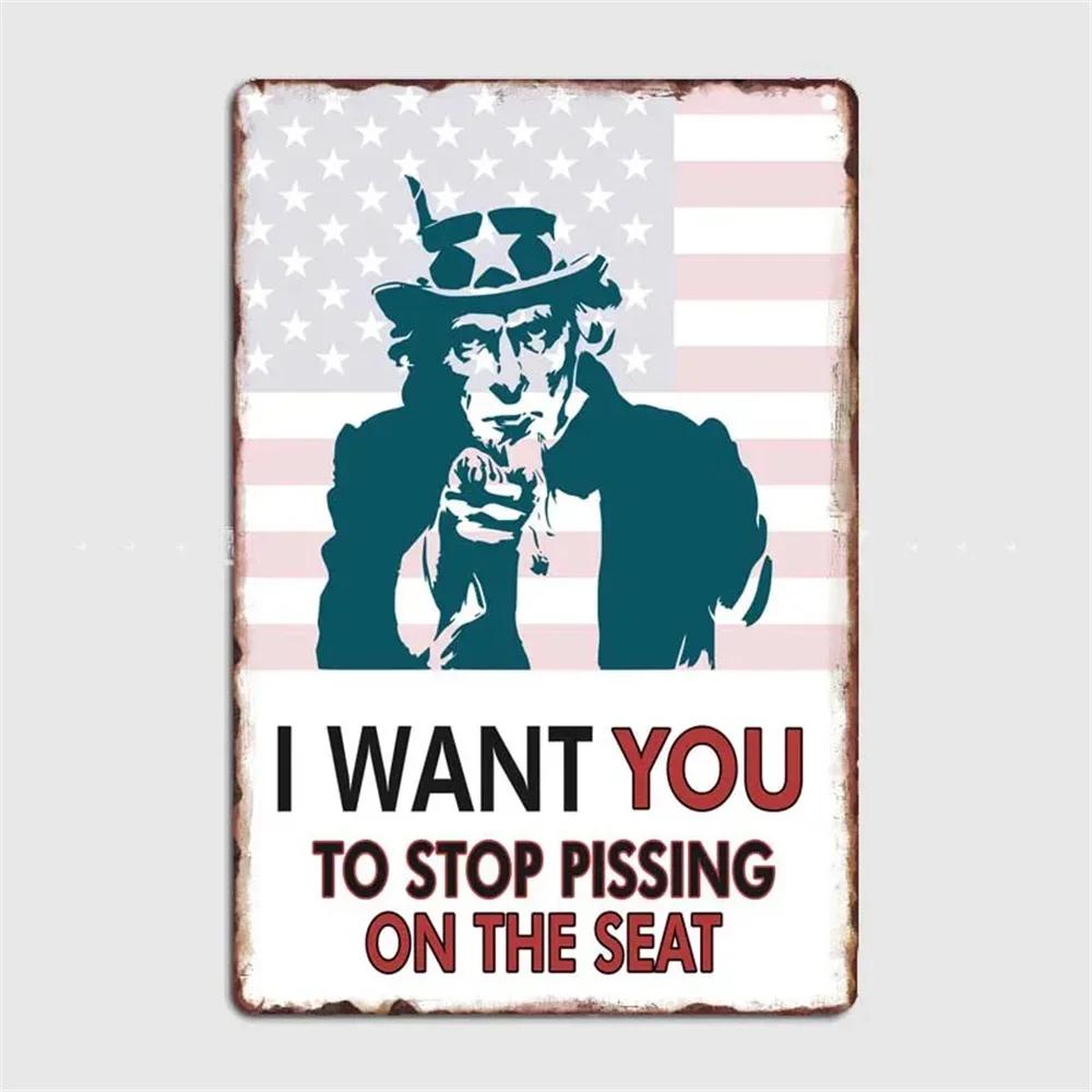 Lustiges Toilette Metallgemälde Blechschild Retro Bild Vintage Korrosion Plakette Brett Man Cave Café Bar Kino Badezimmer Wanddeko