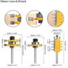 Professional Router Bit Set 1/2 1/4 Shank High Impact Strength Carbide Alloy Tenon Material Milling Tool for Woodworking