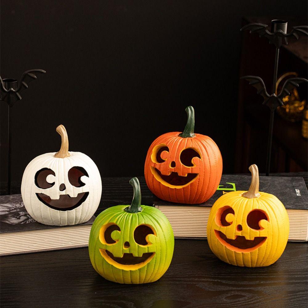 Multi-Color Harvest Festival Ornaments Hollow Pumpkin Statue Halloween Pumpkin Ornaments  Autumn
