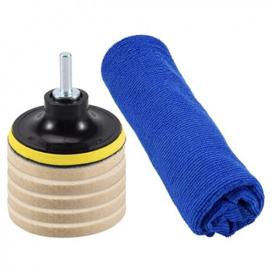 8PC 7.6cm 75mm Filz Polierpad Windschutzscheibe Kratzer Reparatur Glas Polier-