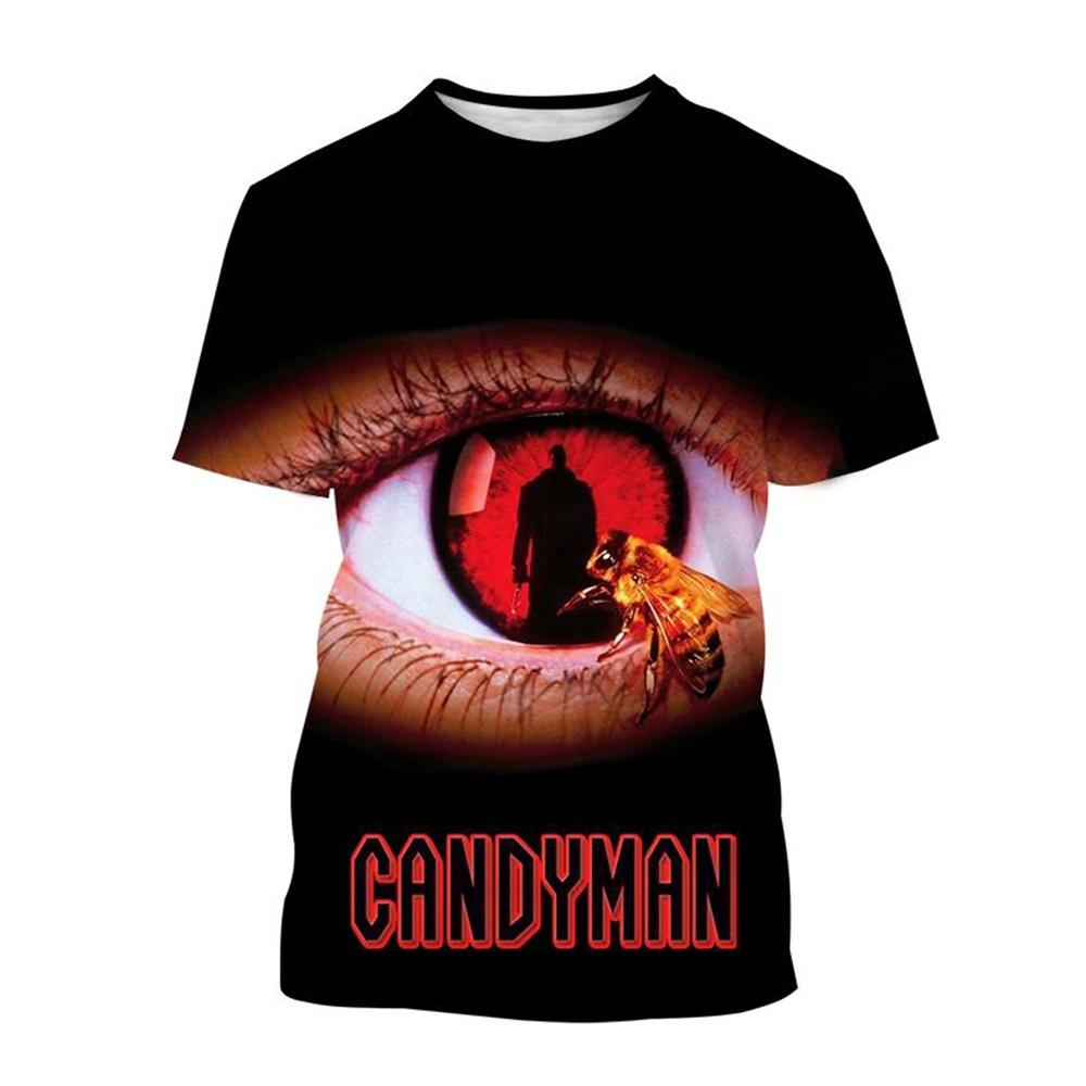 Sommer Rundhals 3D Film Candy Man Print Top Modische Lässige Kurzarm Herren T-Shirts