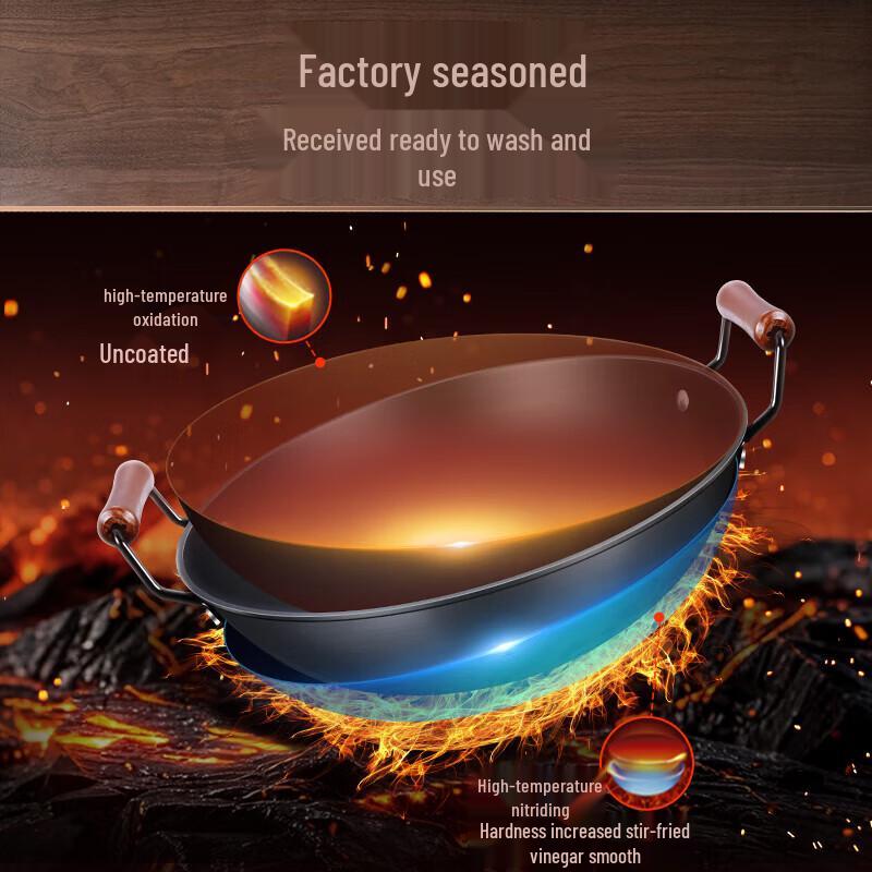 San Si Gang Frankfurt Wrought Iron Double-Handle Wok