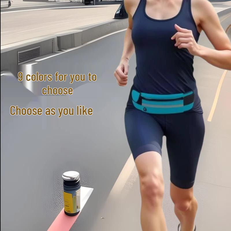 Unisex Waterproof Fitness Waist Bag for Running and Cycling with Phone and Water Bottle Storage