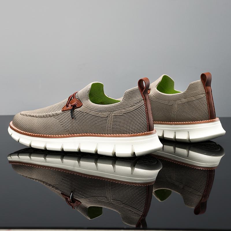 Mode Klassische Urbane Herren Sneaker Sommer Atmungsaktive Herren Freizeit Slipper Übergröße 48 Komfort Weich Walking Slip-on Schuhe Herrenschuhe