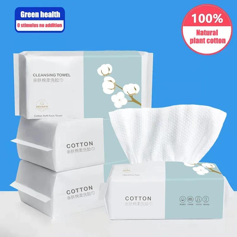 Reusable Thickened Face Towel One Pack of 100 Pieces Per Pack Travel Cleanser, Wet and Dry Makeup Remover, Cotton Soft Fabric