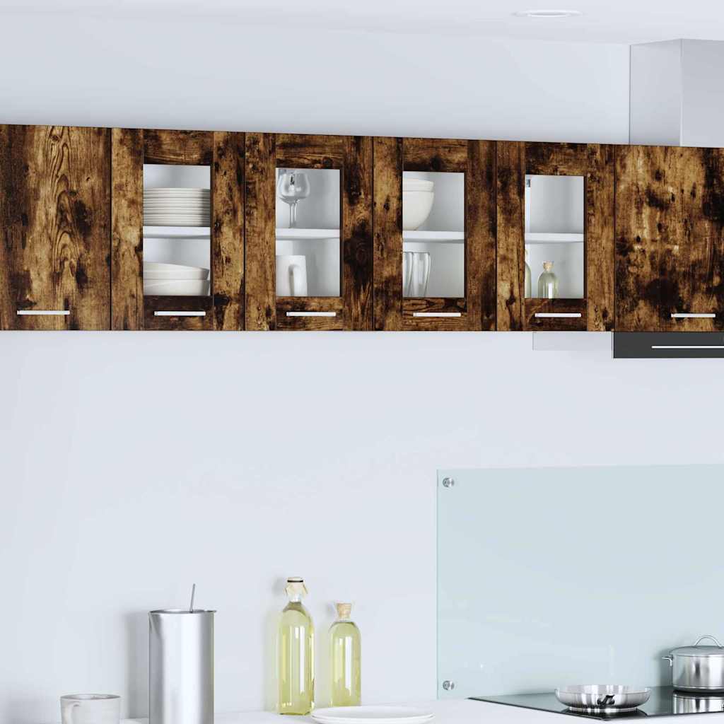 Wall Mounted Cabinet Smoked Oak Finish 60 x 31 x 40 cm Engineered Wood