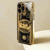 Banknotes Gold Fashion INS Luxurious Highend Phone Case Electroplated Glass PhoneCase for iPhone 17161514131211pm Pro Plus
