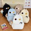 Schoolbag Cartoon Graffiti School Bag Female Polka Dot Student Large Capacity School Bag Casual Japanese Trendy Fashion Girl Versatile Backpack