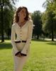 European Chic Autumn/Winter Women's Knit Cardigan & Skirt Set with Elegant French Ruffles