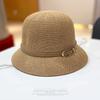 Hollow linen bucket hat women's fashion versatile basin hat summer sun protection visor hat