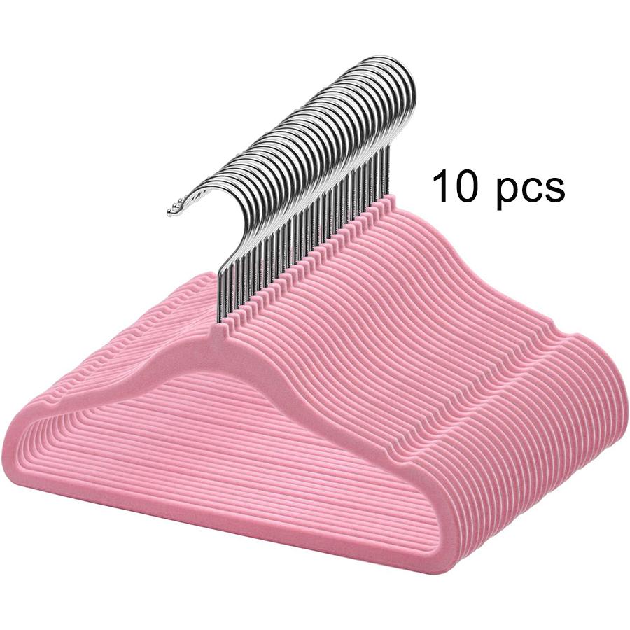 10/20/30pcs Children's Velvet Non-slip Hangers, Advanced Children's Closet Hangers, Ultra-thin Cute Non-slip Felt Hangers