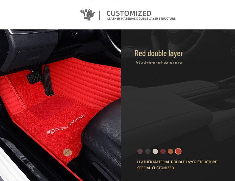 Genuine Leather Full Surround Floor Mats for Jaguar XFL, XEL, XE, XF, XJL, F-PACE, E-PACE