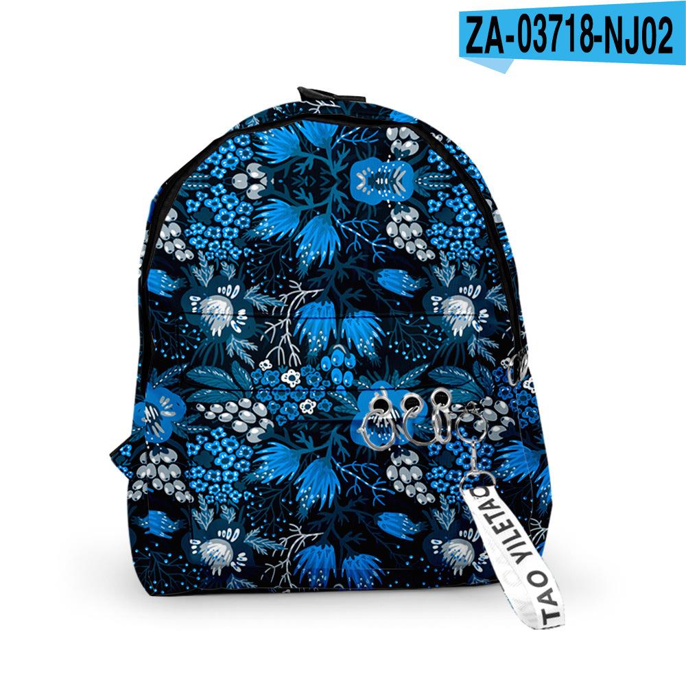 Classic Popular Leaf pattern Backpacks Boys/Girls pupil School Bags 3D Print Keychains Oxford Waterproof Cute Small Backpacks