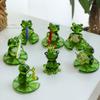 Miniatur Glasfrosch Figuren Mini Tiere Haushalt Dekor Statue Schreibtisch Fee Garten Ornament Haus Zubehör Neu