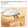 Protect Cervical Spine Elevated Pet Feeder with Wood Stand Tilted Cat Dish Ceramic Cats Bowl  Water