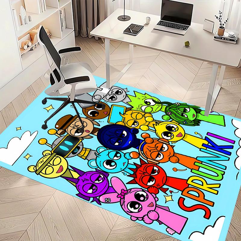 Sprunki1 Printed Absorbent Washable Carpet, Non-Slip Bathroom Mats, Kitchen Rugs, Yoga Mat,Living Room Entrance, Camping Picnic Rugs