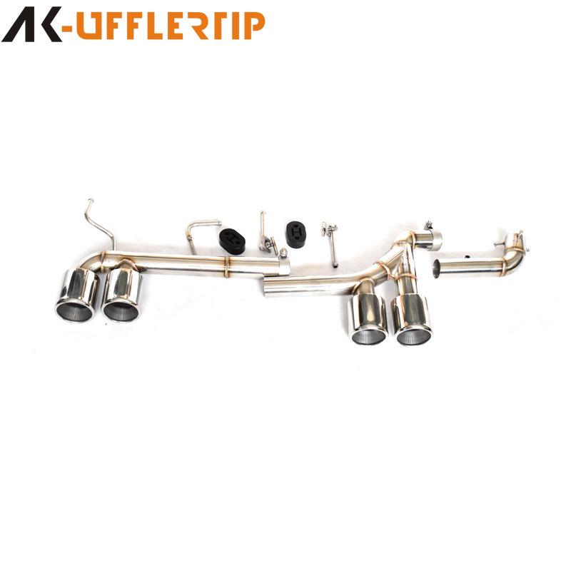 Honda Civic 10th Gen 1.0T Dual Outlet Exhaust Pipe with Carbon Fiber & Stainless Steel Tailpipe
