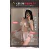 Domila Erotic Underwear Sexy Sweet Bow Dew Milk Sweet Beautiful Woman Servant Mesh Transparent Uniform Set