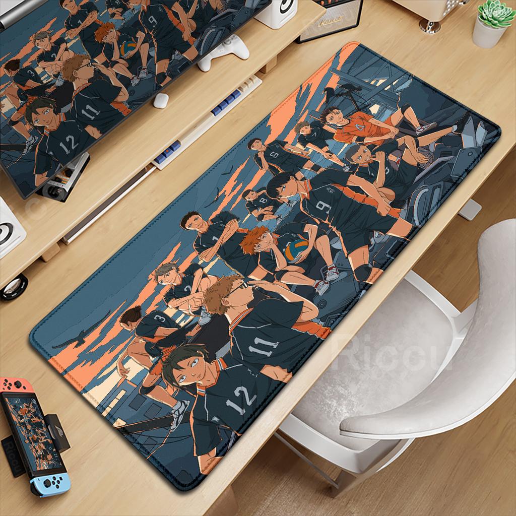 Xxl Laptop Carpet Mouse Pad Anime Haikyuu Manga Mm Keyboard Office Rubber Deskmat Game Anti Slip Hd Printing Mousepad Diy