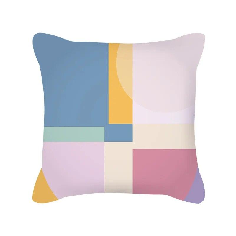 Nordic Style Colorful Geometric Printing Pattern Sofa Cushion Cover Pillowcase Home Decor Party Car Bedding