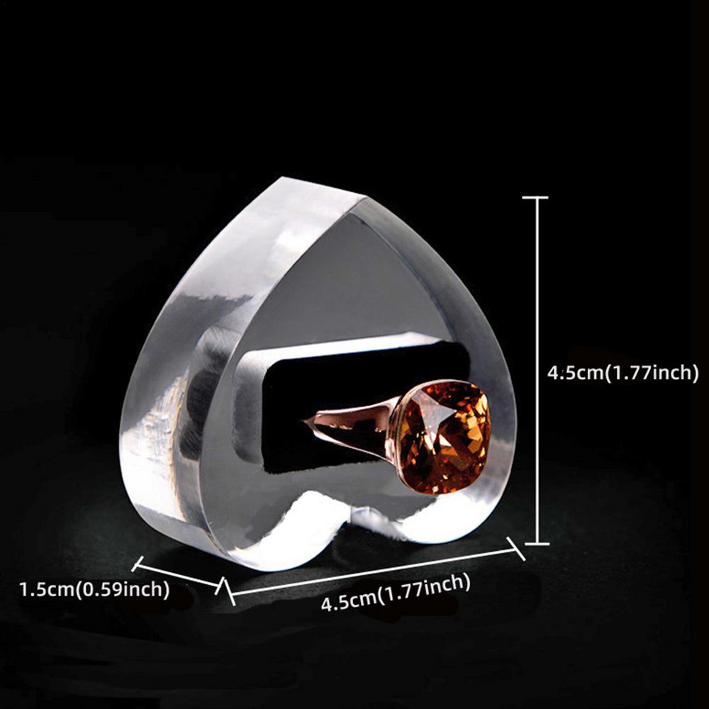 

Clear Acrylic Ring Display Jewelry Storage Ring Display Stand For Ring high quality Home Tabletop Jewelry Organization Stand