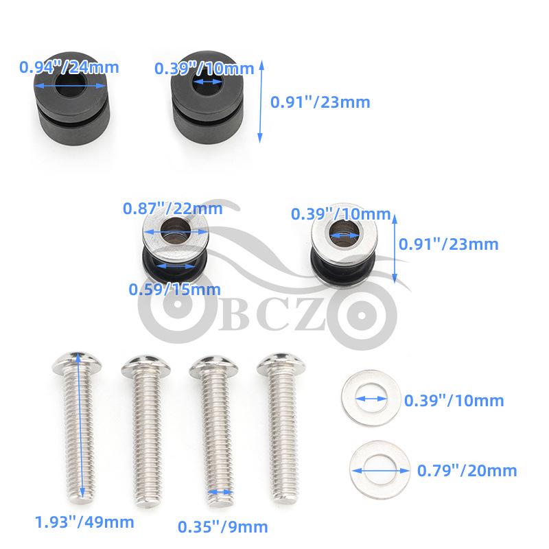 Compatible with Harley Softail Breakout (2013-2017) Modified Quick Release Backrest Screw