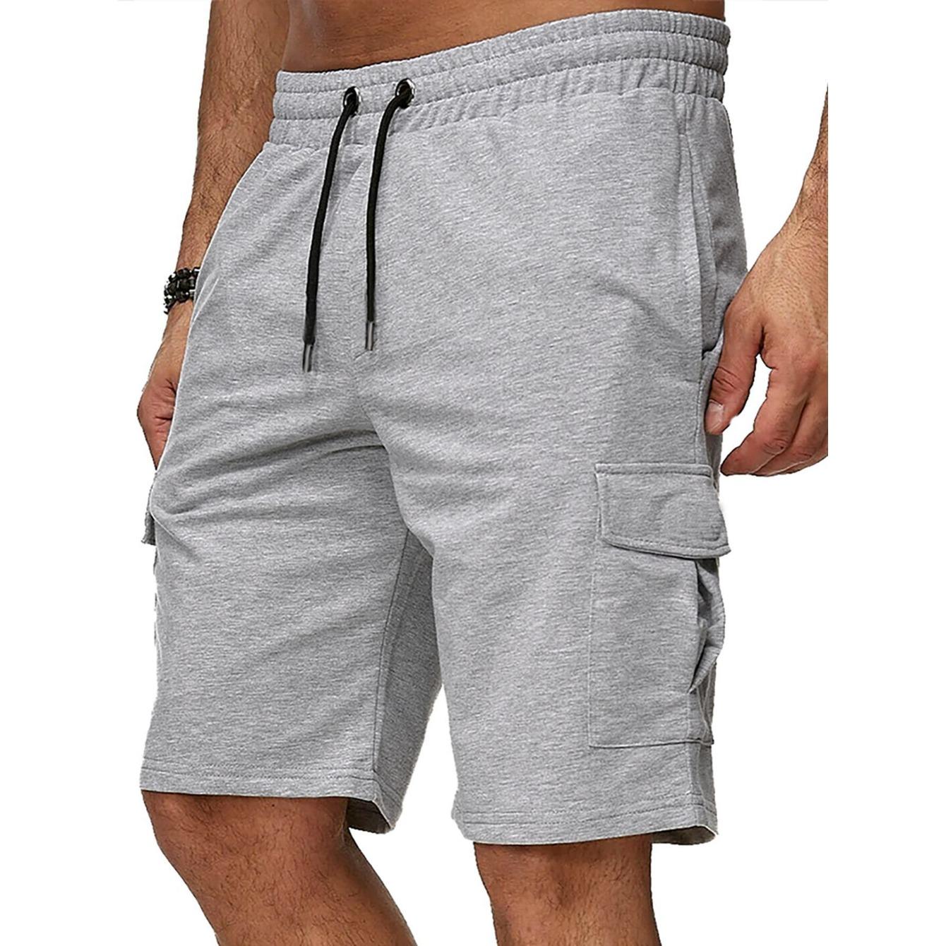 

Men s Work Pants with Multiple Pockets Fitness Sports and Casual Five Quarter Pants, Plus Size Shorts S