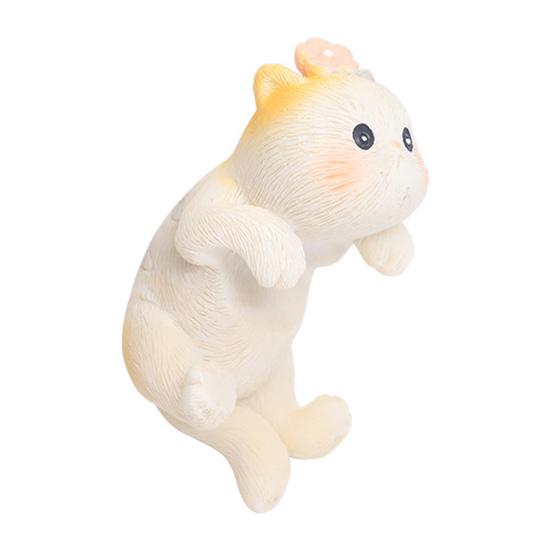 

Миниатюрные подвесные фигурки кошек, ваза для цветочного горшка, держатель для котенка из смолы, вешалка для горшка, статуэтка кошки для террариума с бахромой, украшения для сада фей C