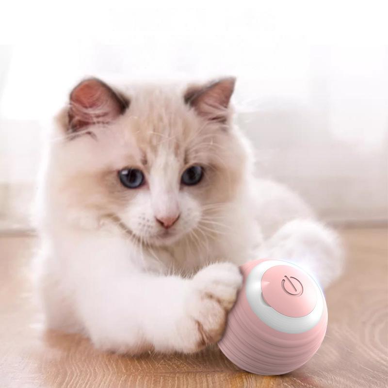 Pet Cat's Supplies Spin Ball Things for Cats Toys Electric Interactive USB Charging Cat and Dog Accessories Cat Ball Toy